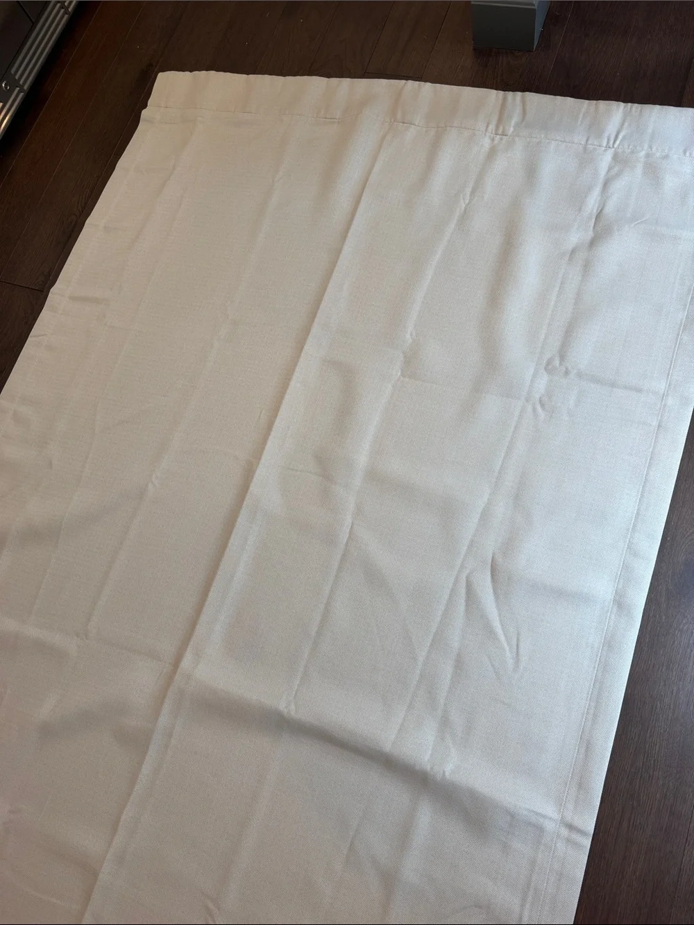 Exclusive Fabrics Ivory Linen Look Curtain Panel 49x105 Drapery - C11-4